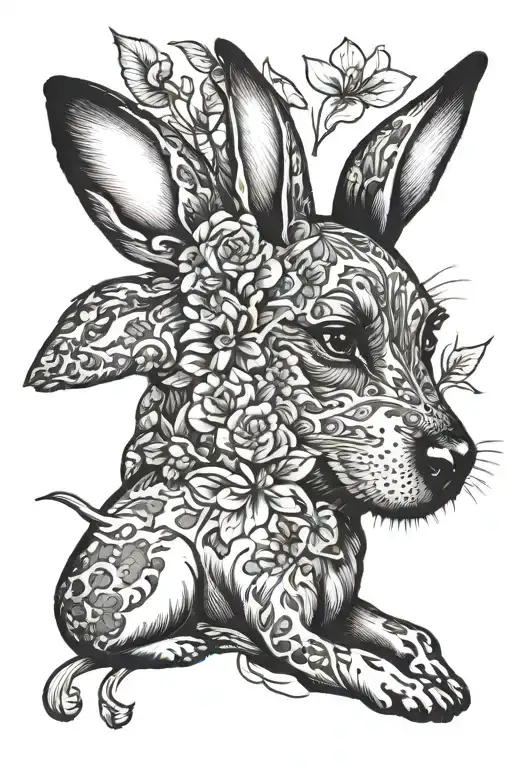 Dog Giving Rabbit A Violet