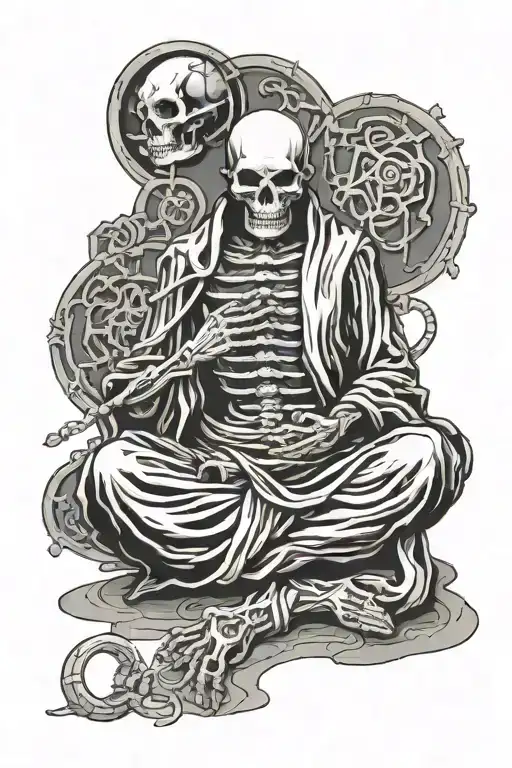 Skeleton Monk Zazen