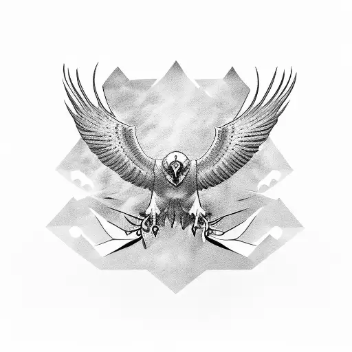 Flying Eagle And Bull