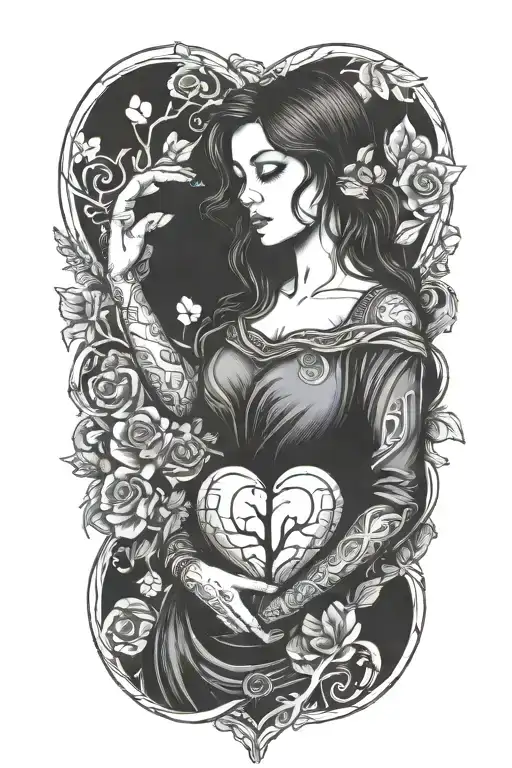 Symbolic Daughter Holding My Heart For Dad