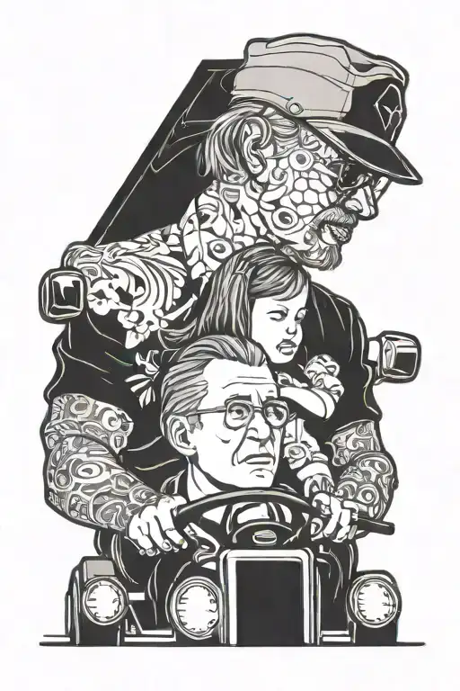 Father Daughter In Car Driving