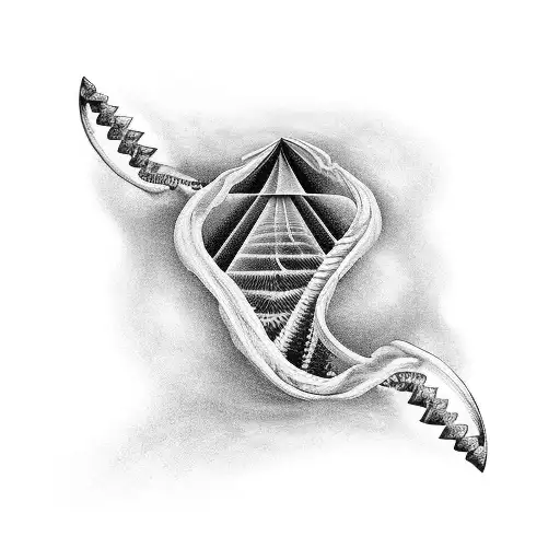 A Funnel Transforming Into A 3D Staircase Leading To Unknown Realms