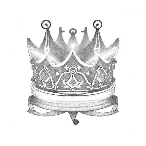 A K-pop Idol With A Crown Made Of Musical Notes