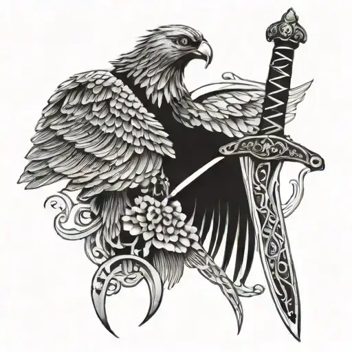 Sword With Falcon Wings