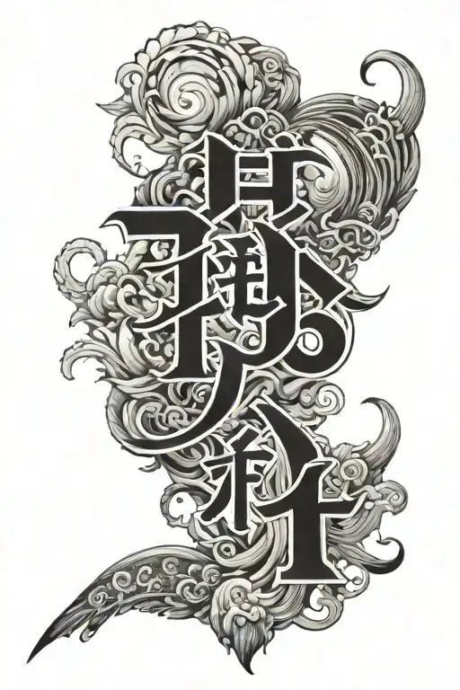 Roman With Japanese Letters Shoulder