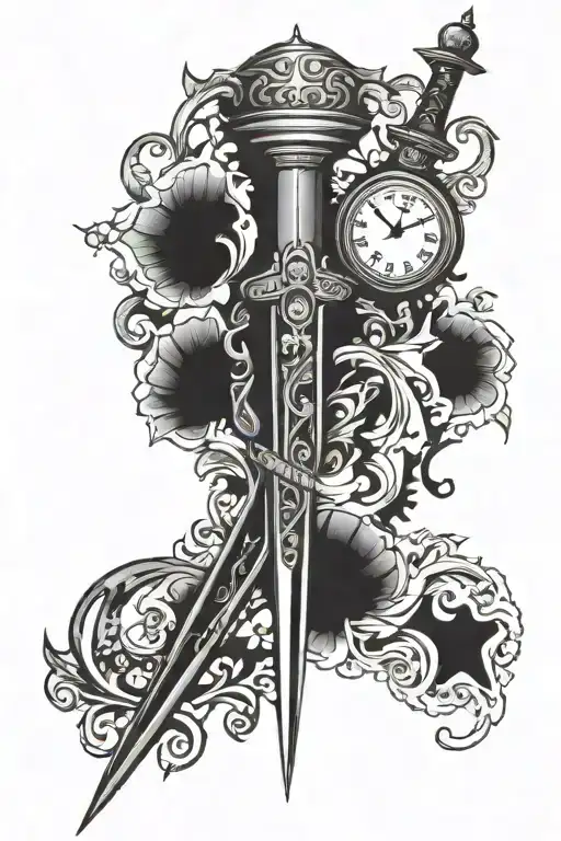 Dagger With Time Piece