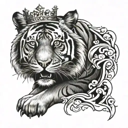 Tiger With Crown Hand