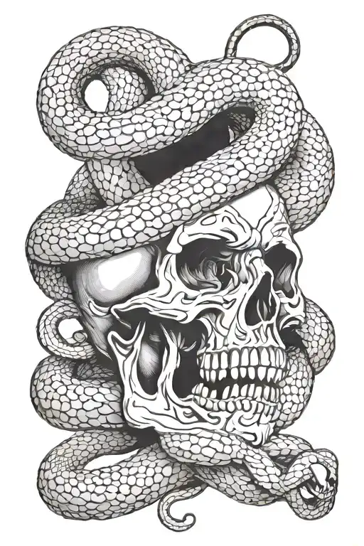 Skull And Snake