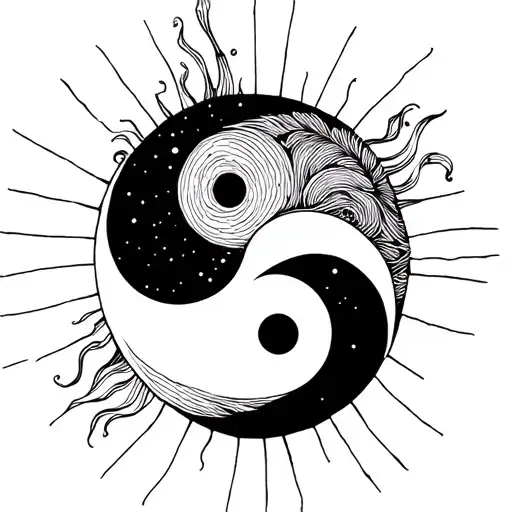 Yin Yang Inside A Sun And Lua Com