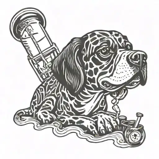 Dog Smoking Gravity Bong