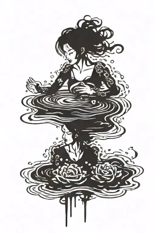 Lettrers Floating In Water Darken Everything