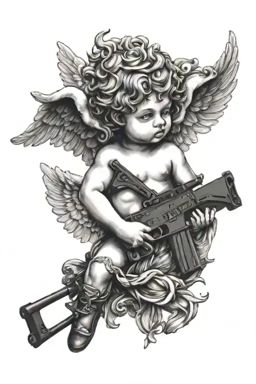 Cherub With Ar15