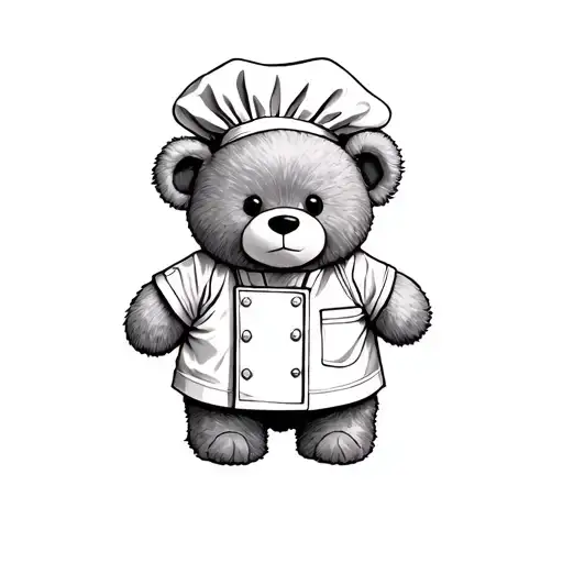 Teddy Bear Wearing Chef Jackets