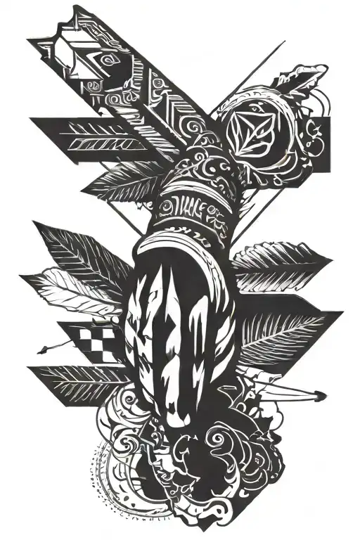 Arrow Pointing Towards Wrist