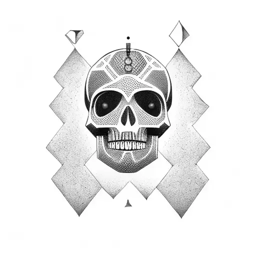 Robot And Skull Tattoo