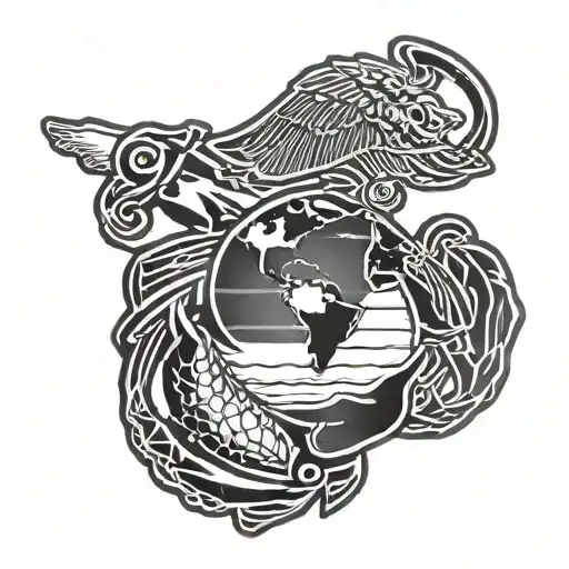 Usmc Ega Symbol In The Center