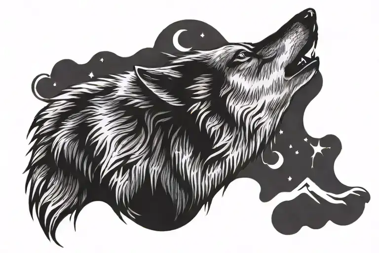 Wolf Howling At The Moon
