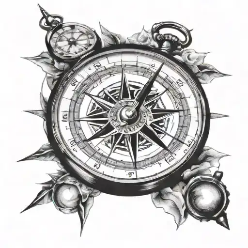Compass With Clock