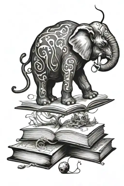 Dali Space Elephant On A Book