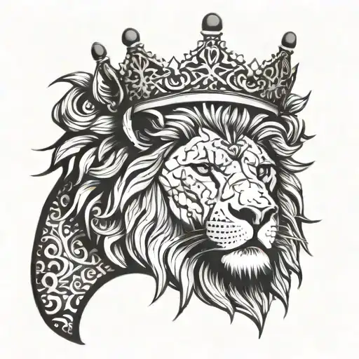 Lion Wearing A Crown