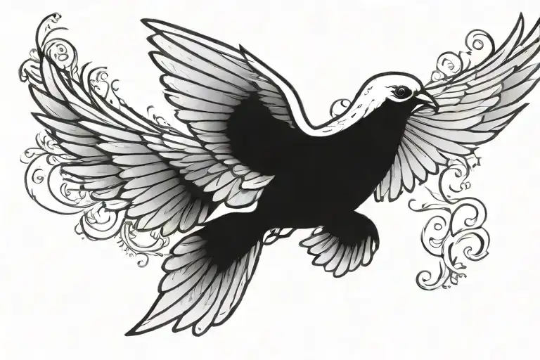 Dove Flying