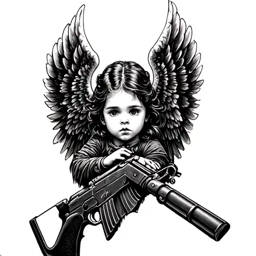 Angel Bebe Con Ak 47