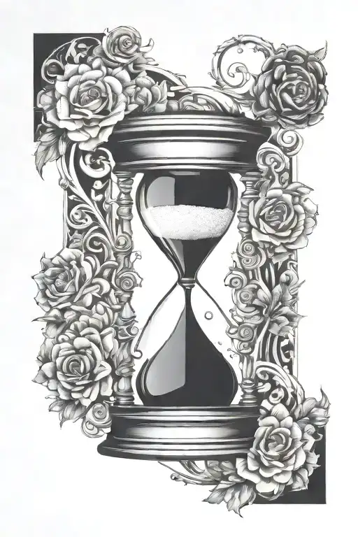 Hourglass Filled With Swirling