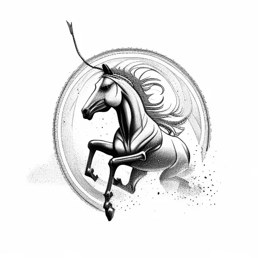 A Majestic Horse Galloping Through A Mountain Range