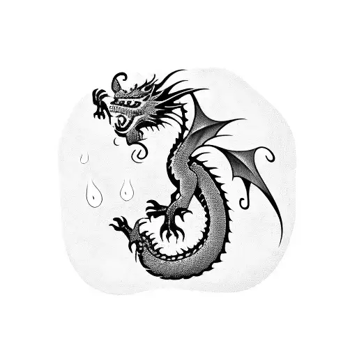 A Sleeve With A Dragon Saying Timms Across Thr Back Of It