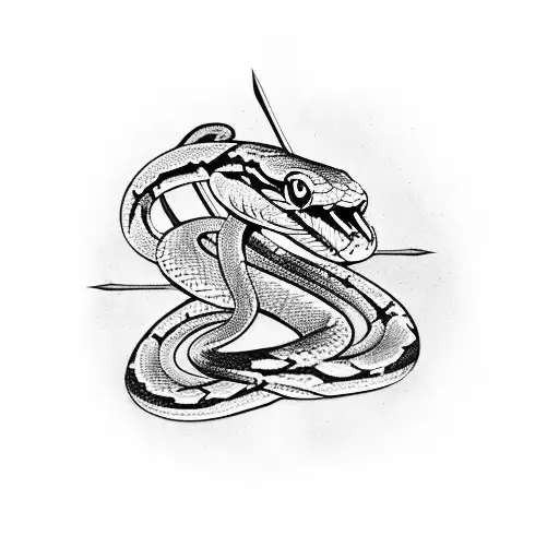 Snake And Spear