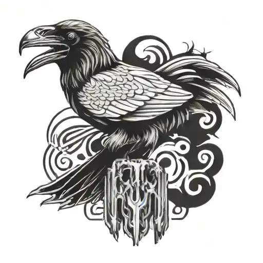 The Raven Will Be On Top Of The Hand