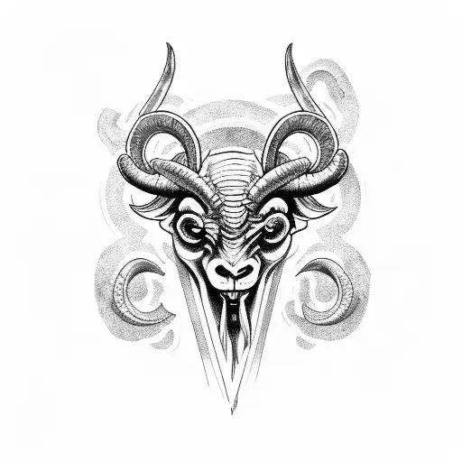 Ram Horned Demon With Scythe