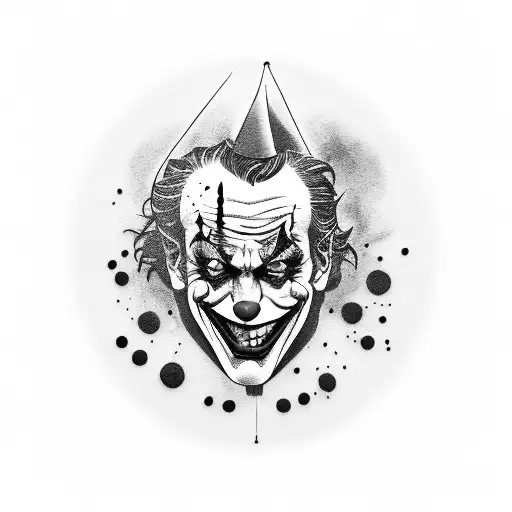 The Joker With A Clown Hat On