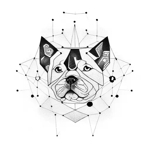 A Constellation Of Stars Forming A Dog Shape