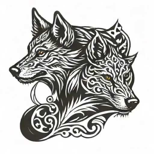 Sketch Of Slavic Tattoo Hall Of The Wolf