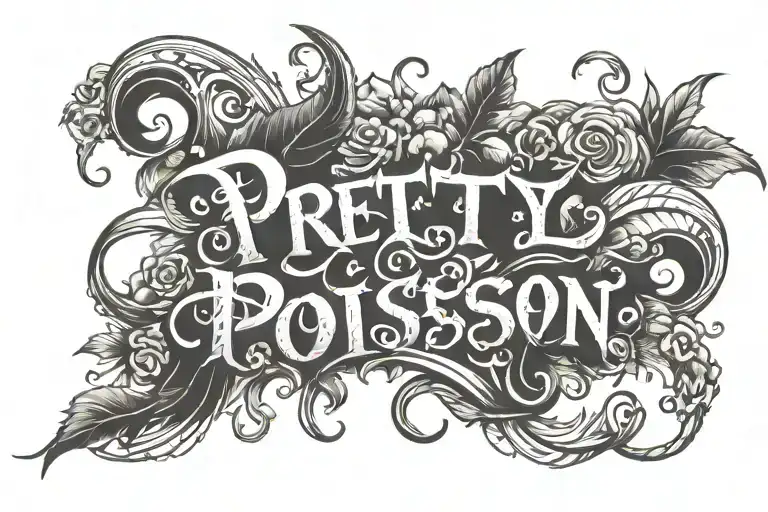 Pretty Poison Lettering Style Likely Unreadable