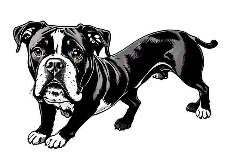 Dog Leg With Boxer Face