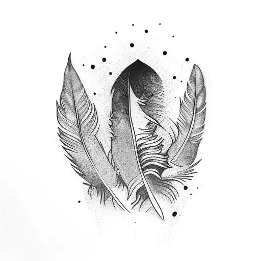 Burning Feathers In Forest