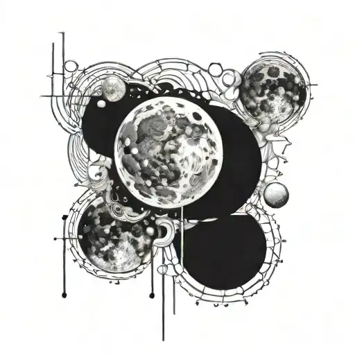 Phases Of The Moon In A Verticle Line