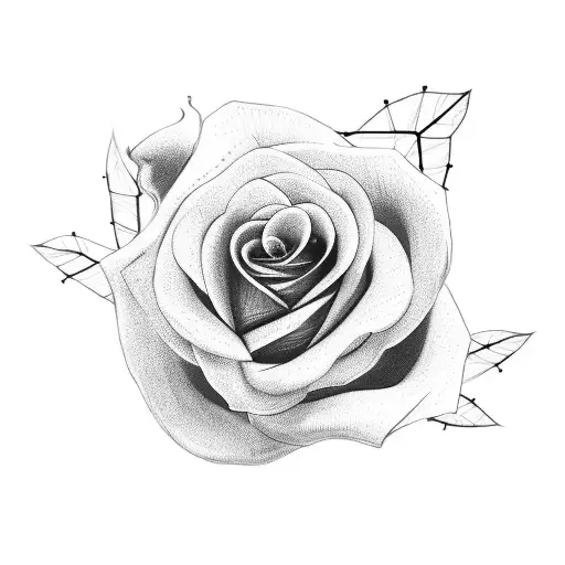 A Beautiful Rose Intertwined With A Crown