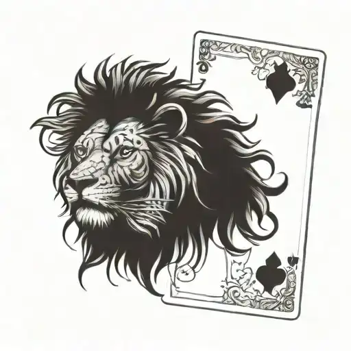 Lion With Deck Of Cards