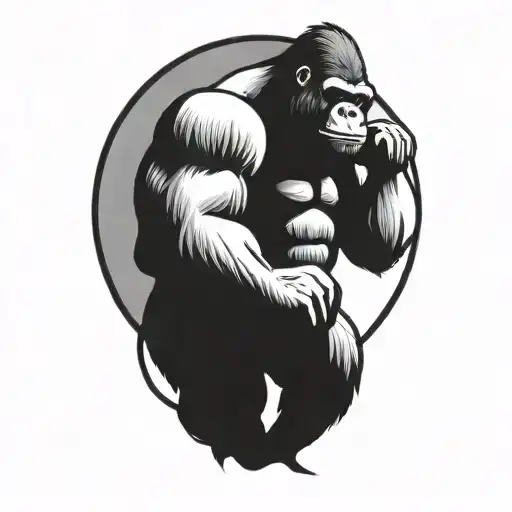 Gorilla Lifting Weights