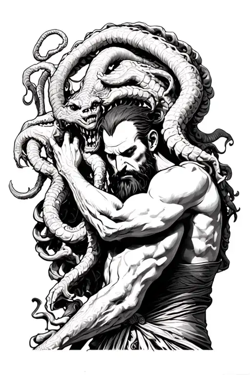 Kratos Peleando Contra Medusa Holding The Head