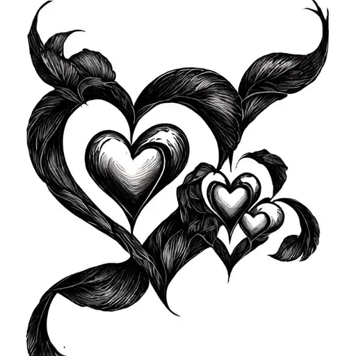 7 Hearts Symbolizing Love