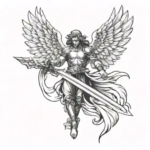 Angel Holding A Sword