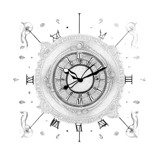 A Whimsical Clock With Intricate Gears And The Phrase 'Time Is Precious'