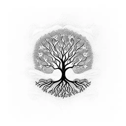 Tree Of Life With The Name Ethan In Cursive In The Forest