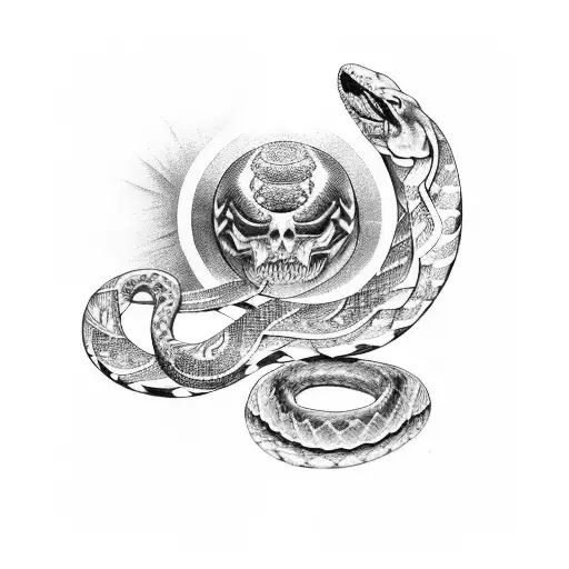 Argentinian Sun Wrapped By Snake