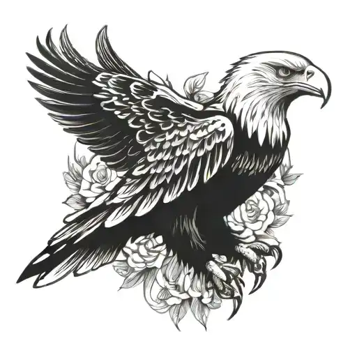 Eagle And Floral
