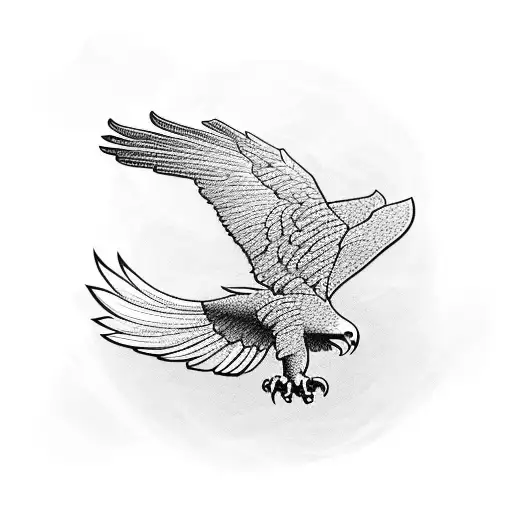 A Majestic Eagle Soaring Over A Soccer Field